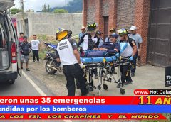 Fueron unas 35 emergencias atendidas por los bomberos